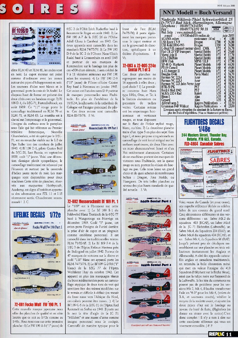 Replic 166 - Mirage IV, FW-190 D-9, C-45, Kubelwagen, Technique Round